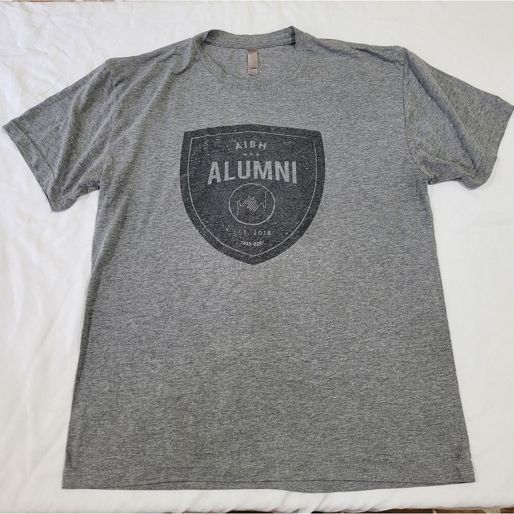 Next Level Apparel Size Medium AIBH Alumni Gray Short Sleeve Tees